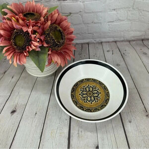 Vintage mikasa serving bowl strip craft Aztec